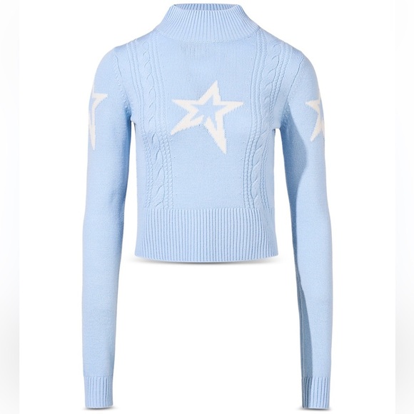 NWT perfect moment crop cable sweater star - Picture 6 of 11